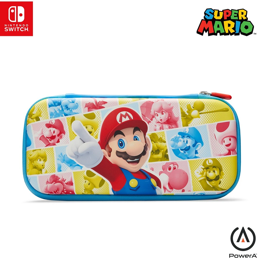 PowerA Slim Case for Nintendo Switch - OLED Model, Nintendo Switch, Nintendo Switch Lite - Mushroom Kingdom Reel