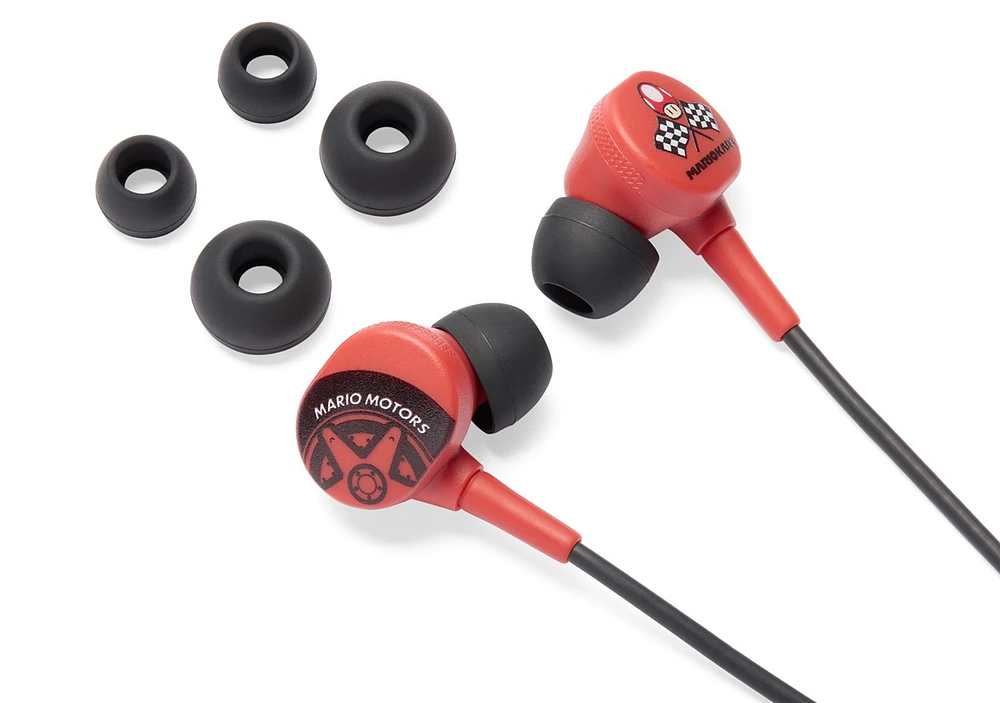 PowerA Wired Earbuds for Nintendo Switch - Mario Kart Motors 