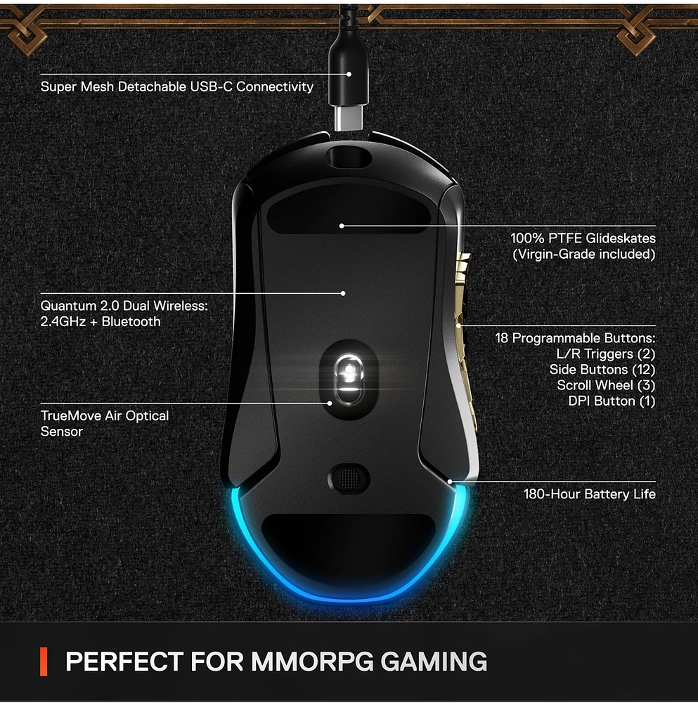 SS Aerox 9 Wireless Mouse - World of Warcraft Edition 