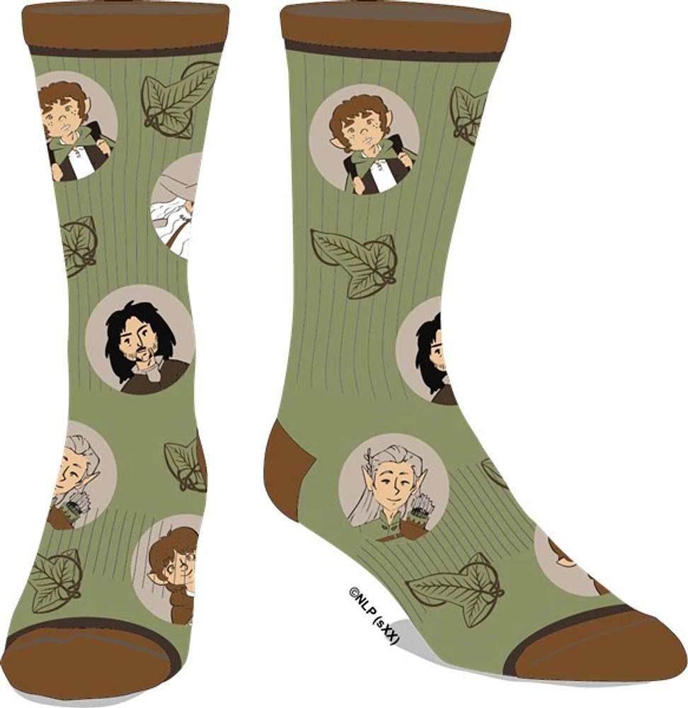Chaussettes vertes Chibi du Seigneur des Anneaux