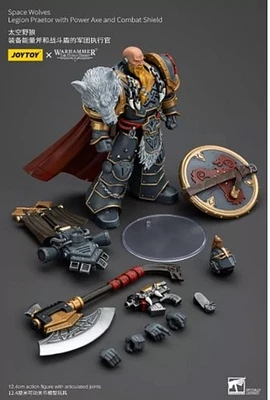 Warhammer Horus Heresy Space Wolves Legion Praetor w/Power Axe & Combat Shield 1/18  