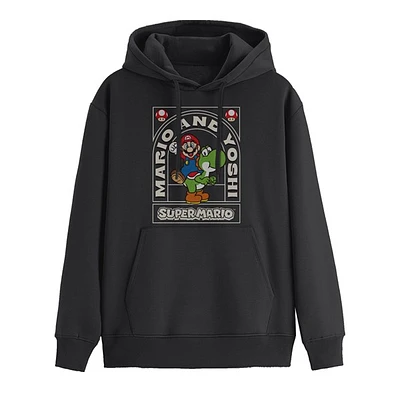 Mario & Yoshi Black Hoodie