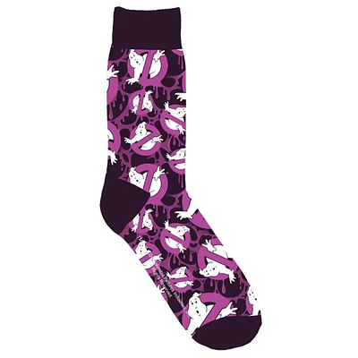 Chaussettes violettes avec logo Ghostbusters 