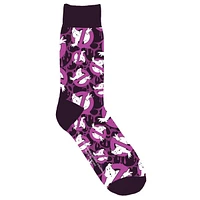 Chaussettes violettes avec logo Ghostbusters 