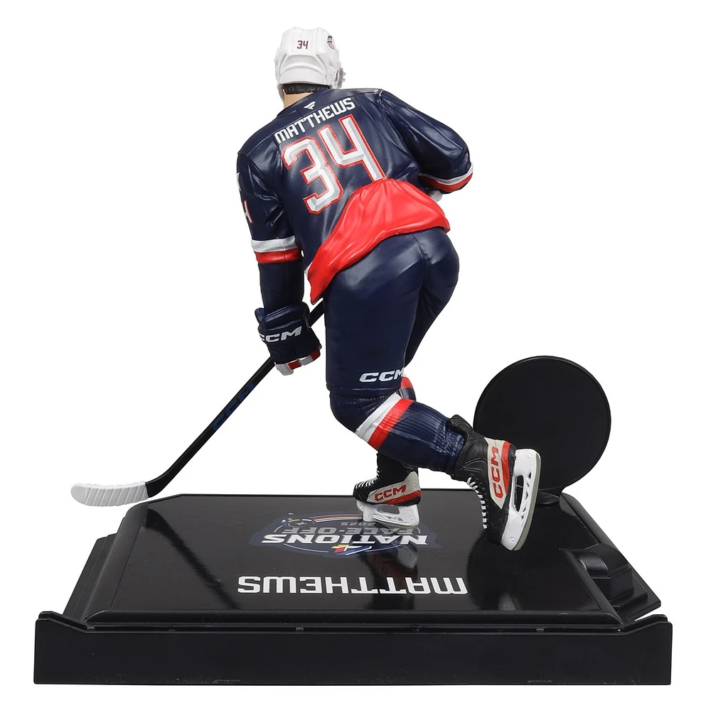 NHL POSED 7-Inch FIGURE-Auston Matthews (Team USA) 4 Nations Face Off McFarlane's SportsPicks 