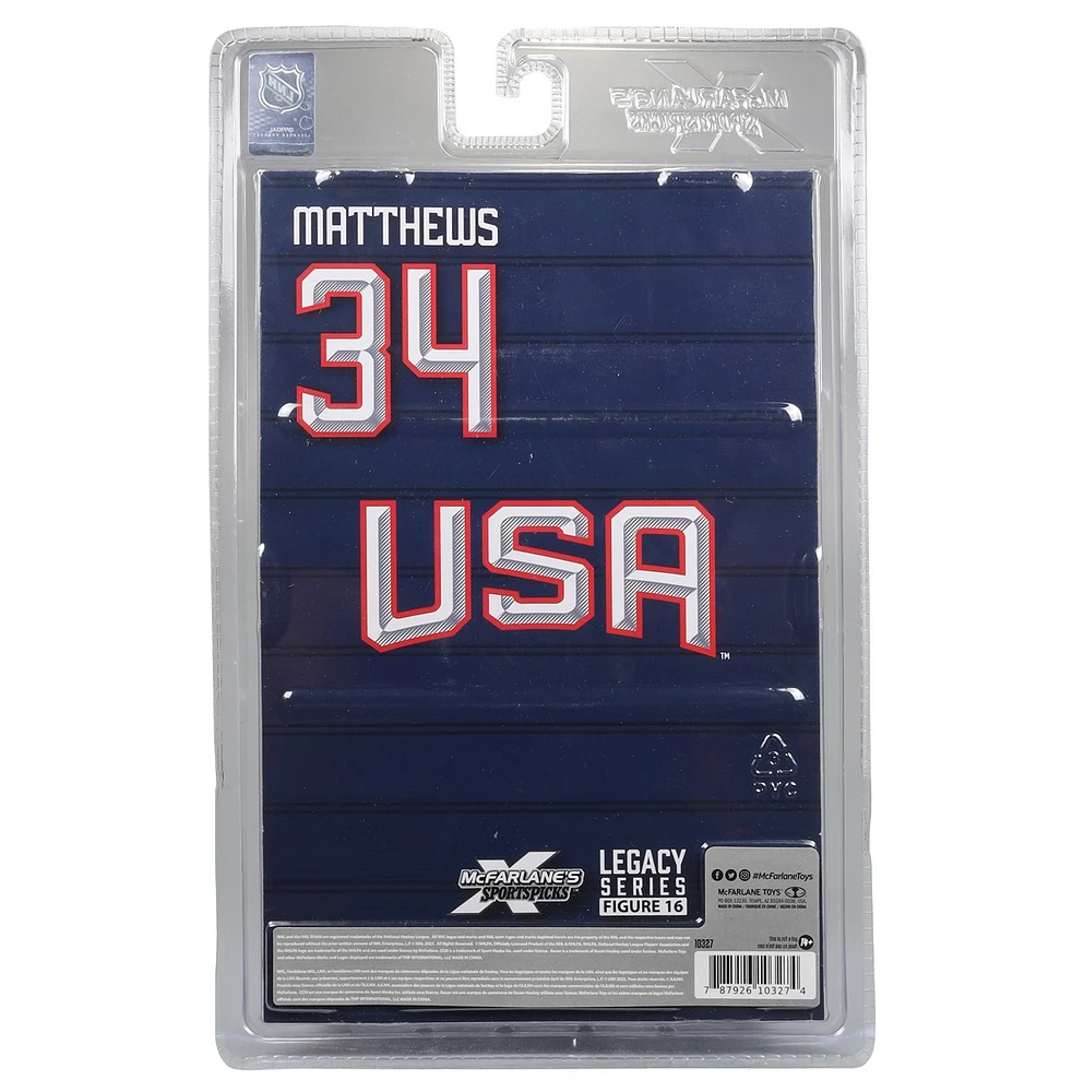 NHL POSED 7-Inch FIGURE-Auston Matthews (Team USA) 4 Nations Face Off McFarlane's SportsPicks 