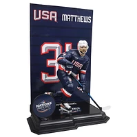 NHL POSED 7-Inch FIGURE-Auston Matthews (Team USA) 4 Nations Face Off McFarlane's SportsPicks 