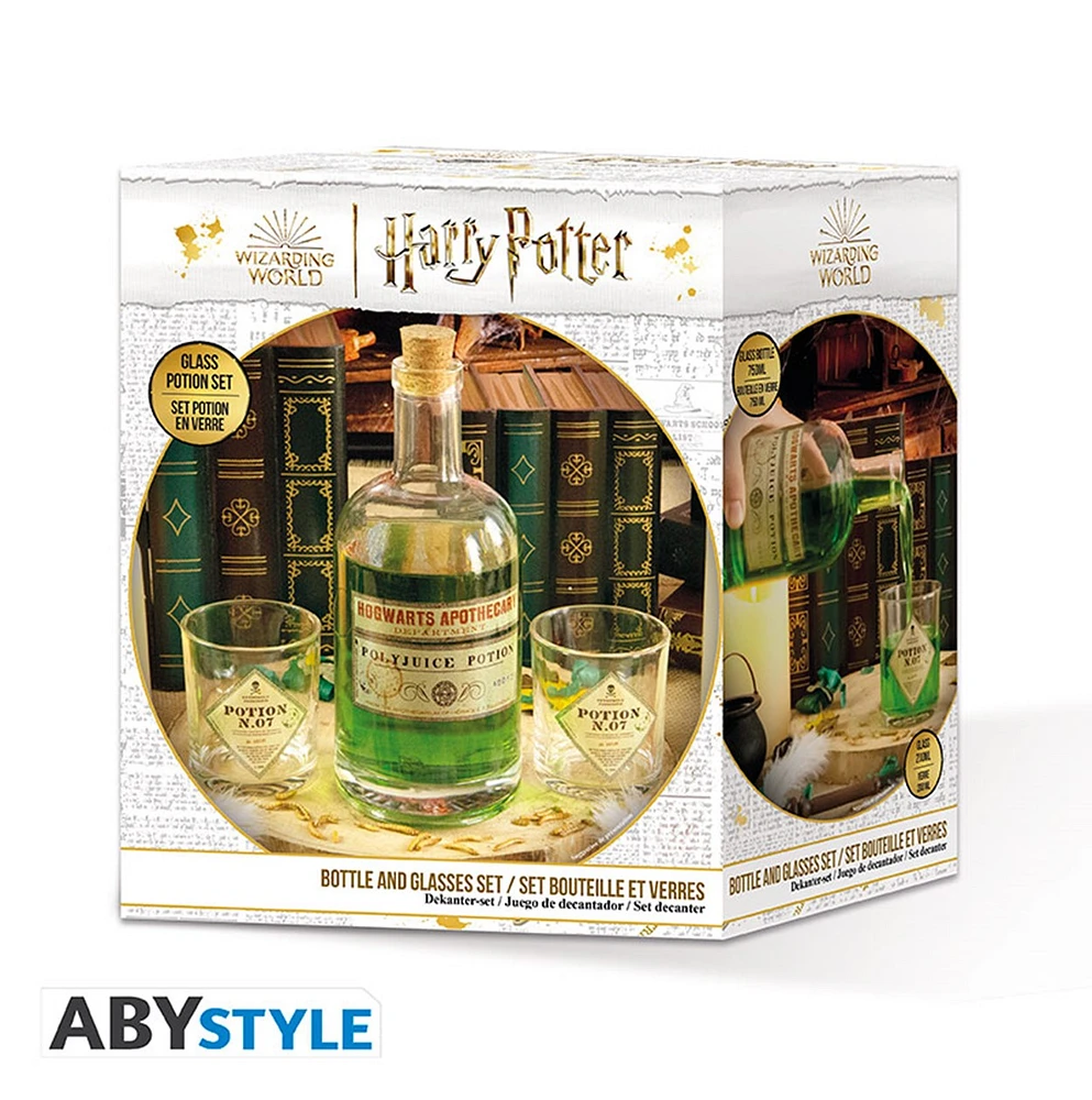 Harry Potter : Ensemble bouteille et verre de potion polynectar 