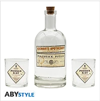 Harry Potter : Ensemble bouteille et verre de potion polynectar 