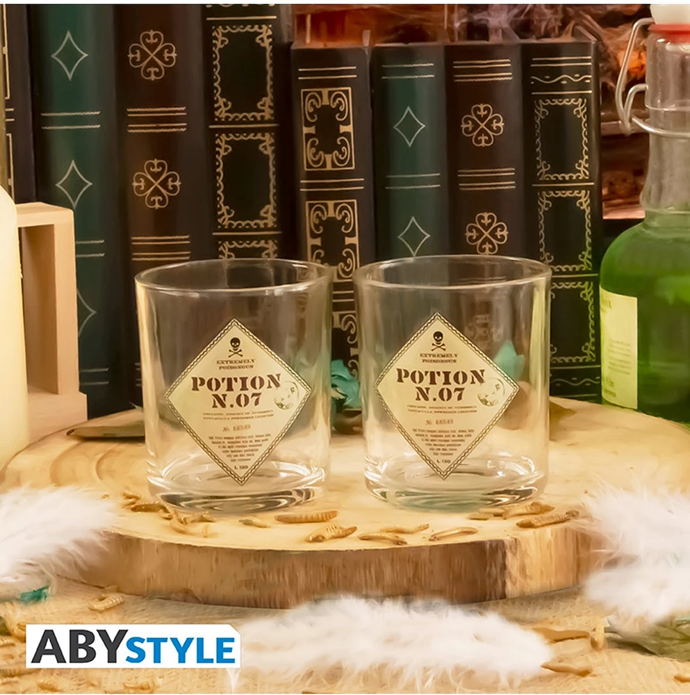 Harry Potter : Ensemble bouteille et verre de potion polynectar 
