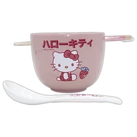 Bol de ramen au lait et à la fraise Hello Kitty 