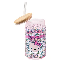 Verre à jus de fruits fluo Hello Kitty 