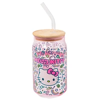 Verre à jus de fruits fluo Hello Kitty 