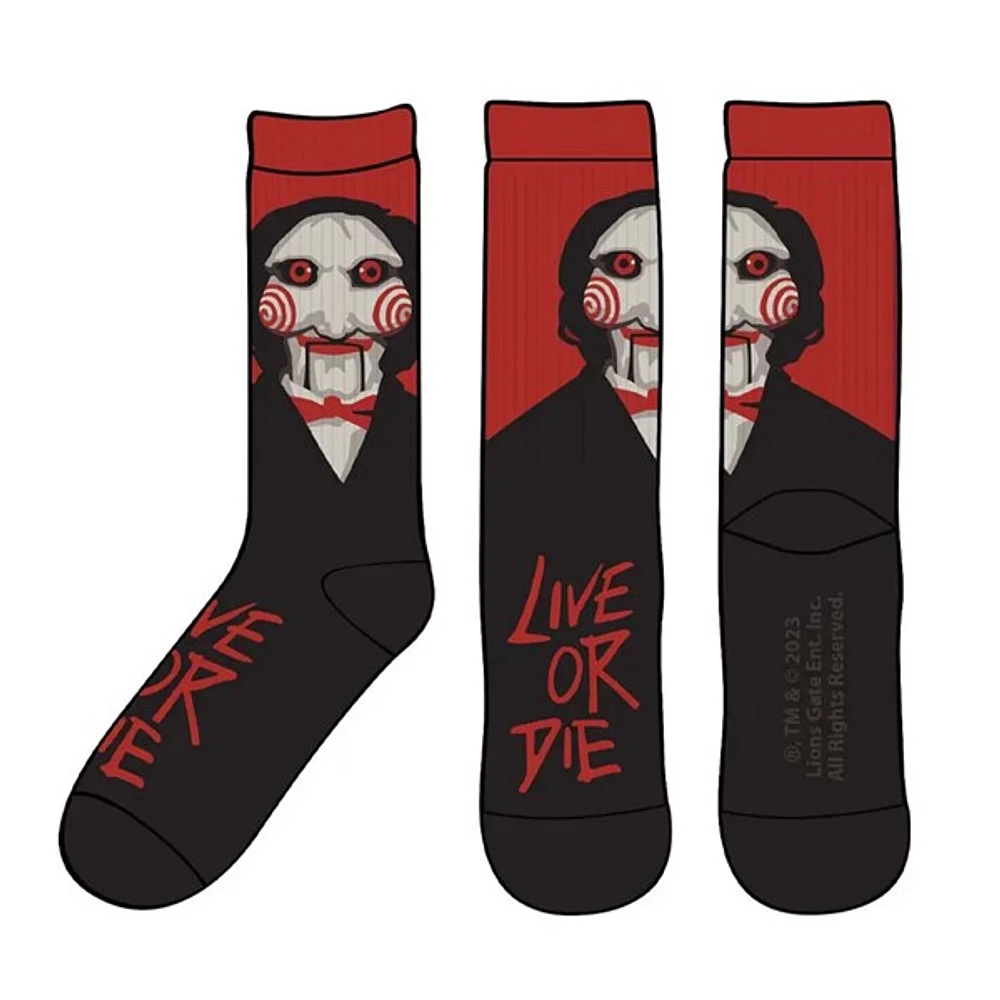 Saw Live or Die Jigsaw Socks 