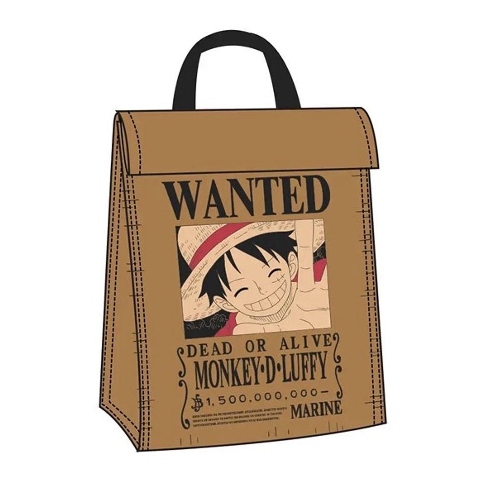 One Piece Monkey D Luffy Wanted Reusable Lunch Bag 