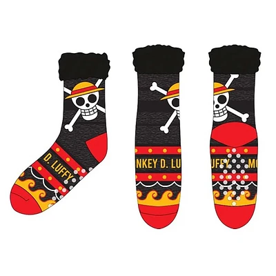 One Piece Cozy Linework Skull Socks 