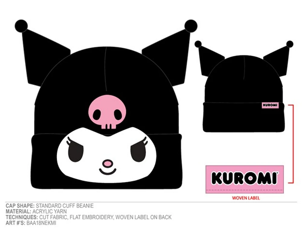 Bonnet Kuromi de Sanrio