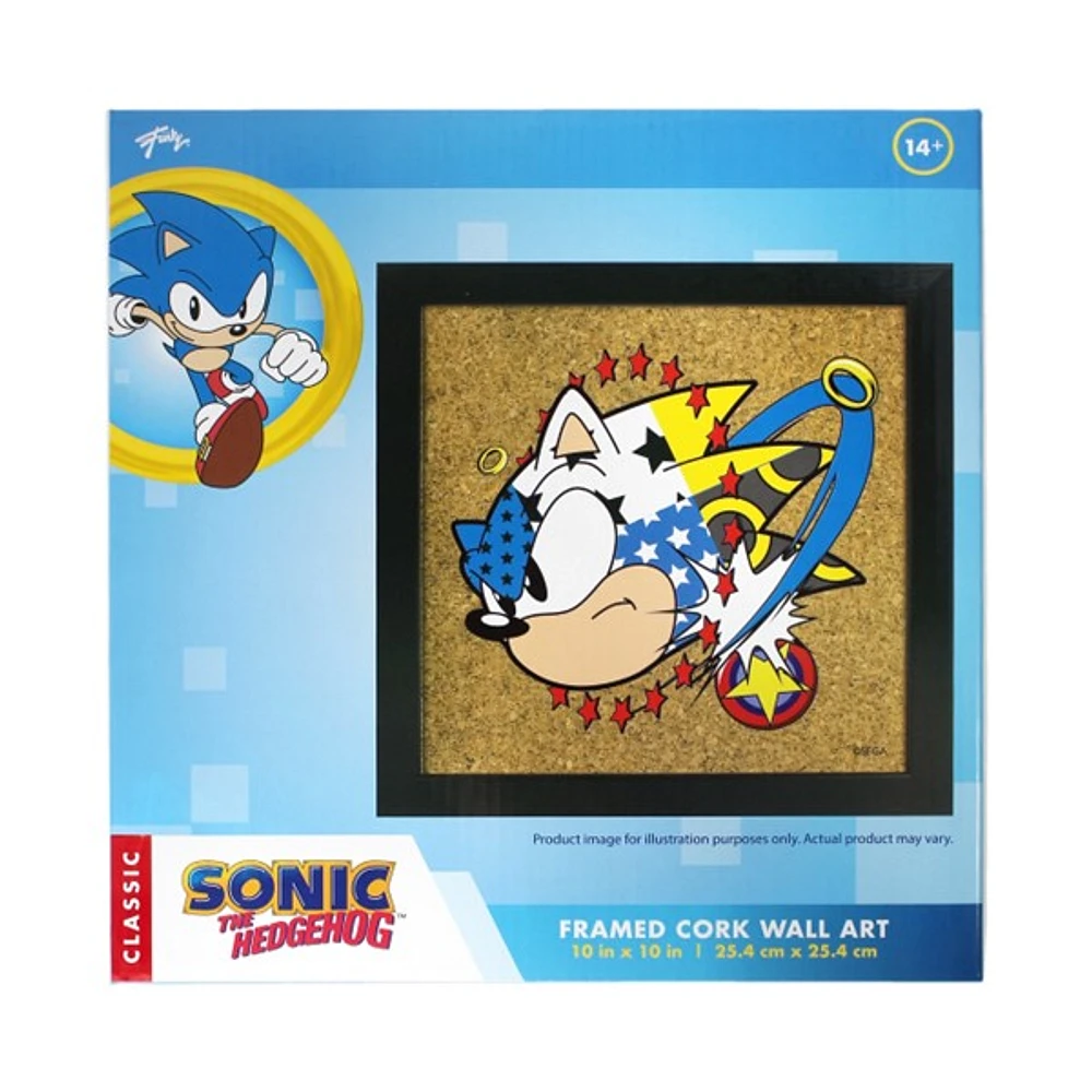 Sonic The Hedgehog Cork Board Wall Art 