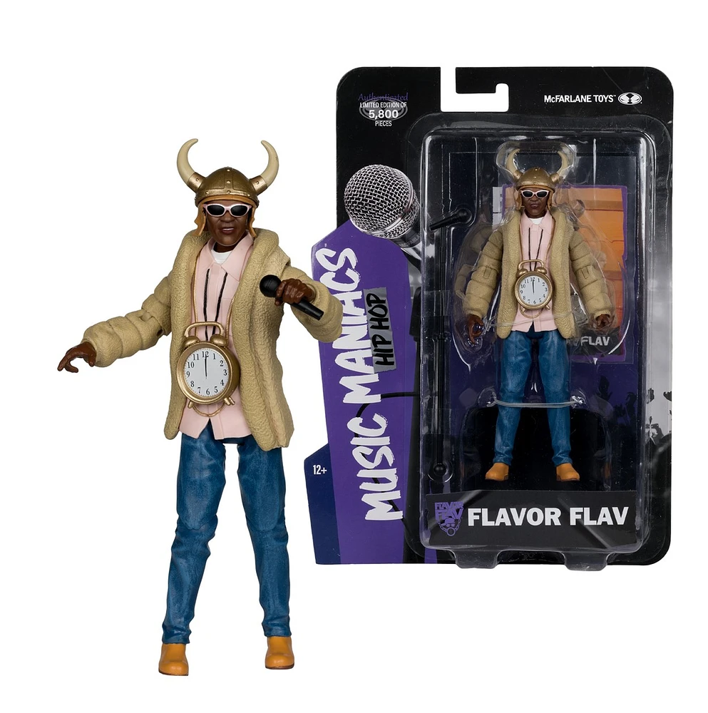 Music Maniacs Hip Hop Flavor Flav 6-Inch Action Figure 