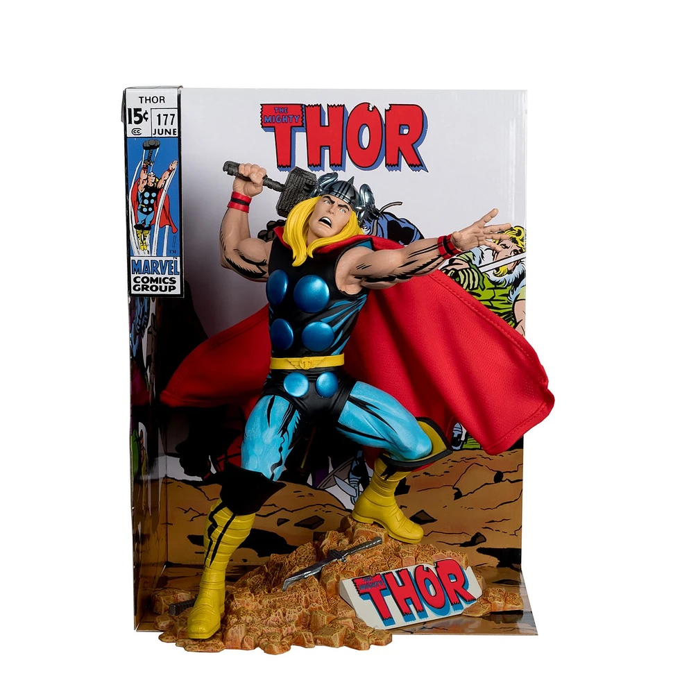 Marvel Thor 1:6th Scale Collectible with Scene & Comic (The Mighty Thor #177) 