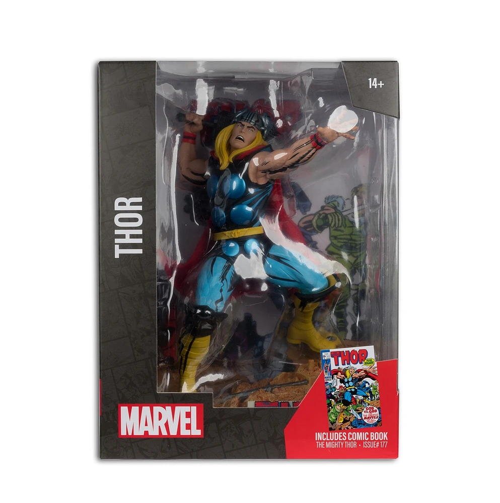 Marvel Thor 1:6th Scale Collectible with Scene & Comic (The Mighty Thor #177) 