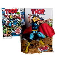 Marvel Thor 1:6th Scale Collectible with Scene & Comic (The Mighty Thor #177) 