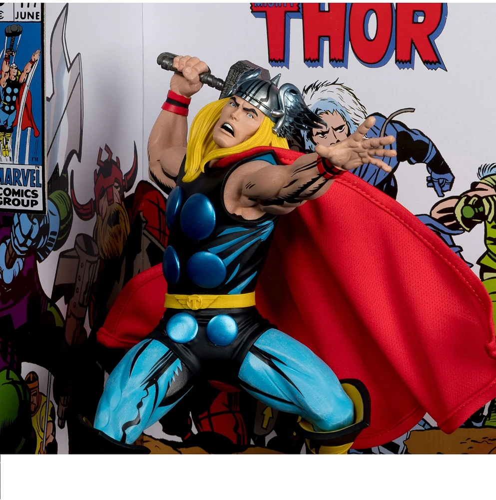 Marvel Thor 1:6th Scale Collectible with Scene & Comic (The Mighty Thor #177) 