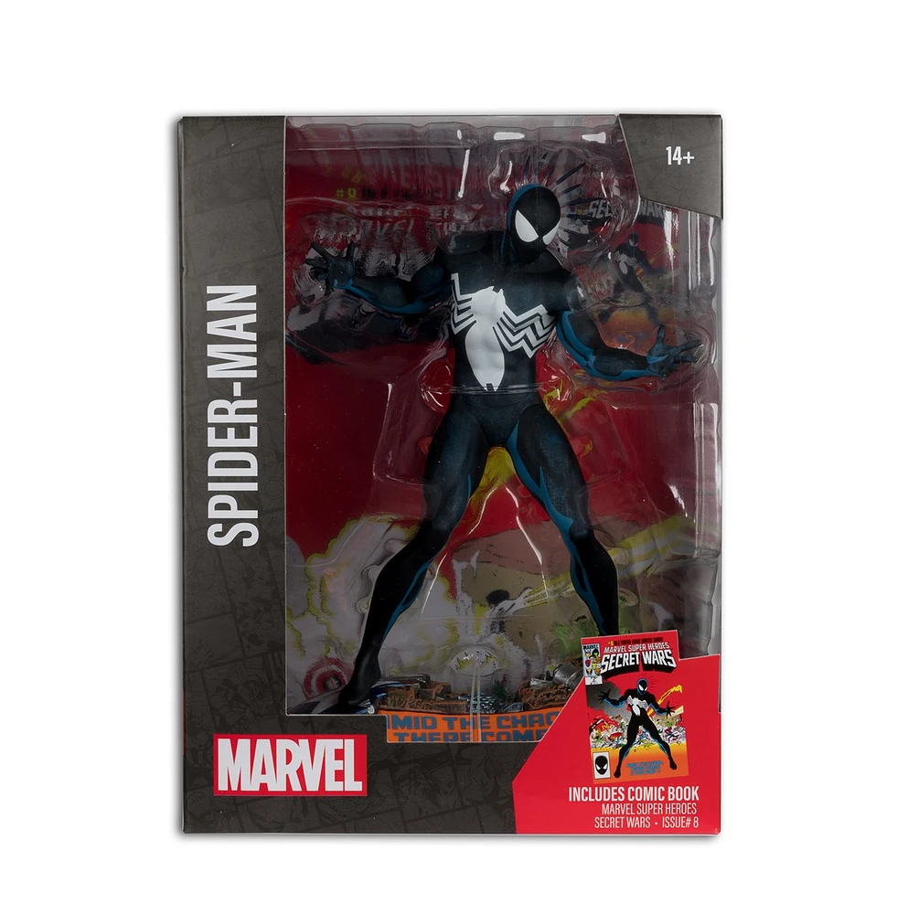 Marvel Spider-Man 1:6th Scale Collectible with Scene & Comic (Marvel Super Heroes Secret Wars #8) 