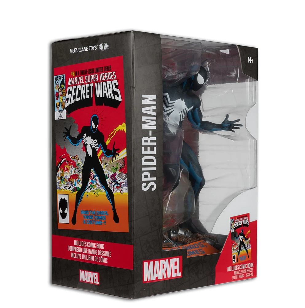 Marvel Spider-Man 1:6th Scale Collectible with Scene & Comic (Marvel Super Heroes Secret Wars #8) 