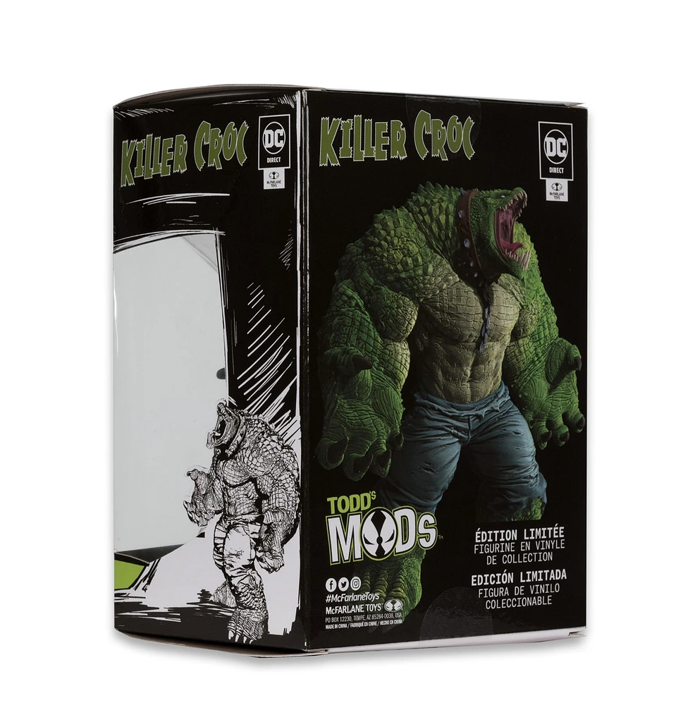 DC Direct Killer Croc Limited Edition Collector Vinyl (Todd's Mods) 4.5 Inch Scale Posed Figure 