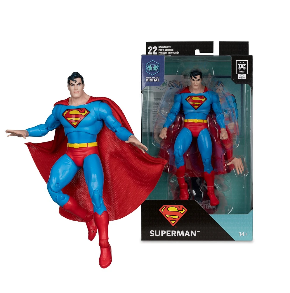 DC Direct Superman (The Silver Age) 7-Inch Action Figure with McFarlane Toys Digital Collectible 