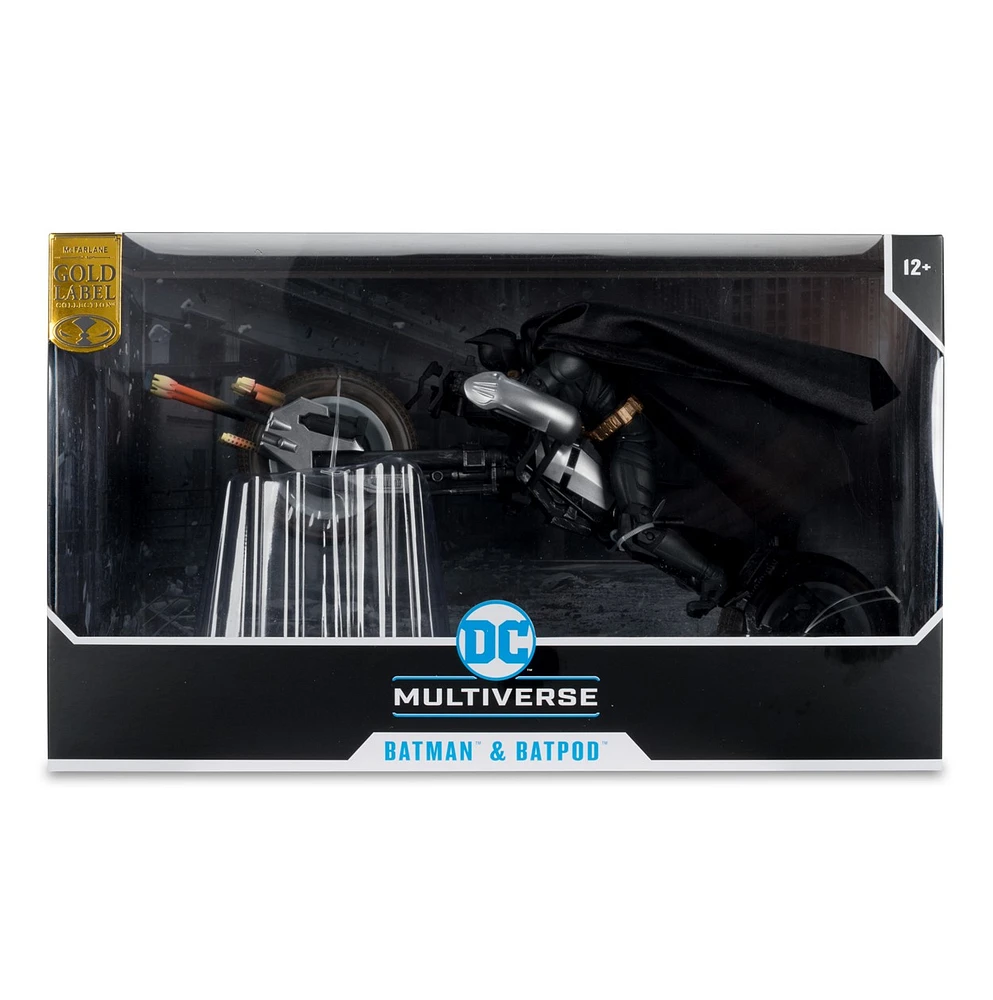 DC Multiverse Batpod and Batman (The Dark Knight Rises) Gold Label 7-Inch Action Figure and Vehicle 