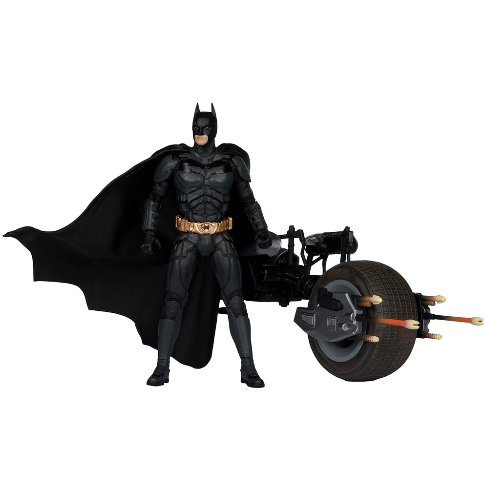 DC Multiverse Batpod and Batman (The Dark Knight Rises) Gold Label 7-Inch Action Figure and Vehicle 