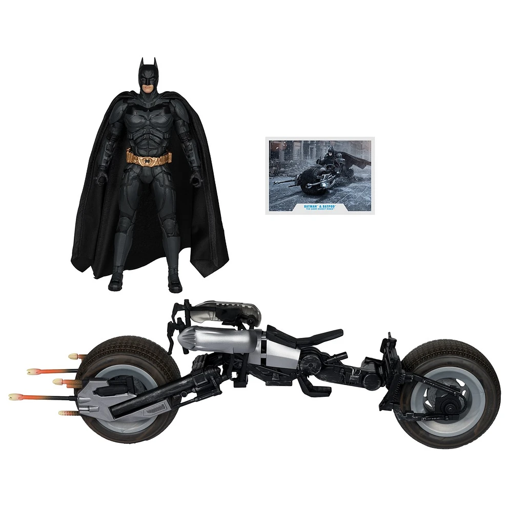 DC Multiverse Batpod and Batman (The Dark Knight Rises) Gold Label 7-Inch Action Figure and Vehicle 