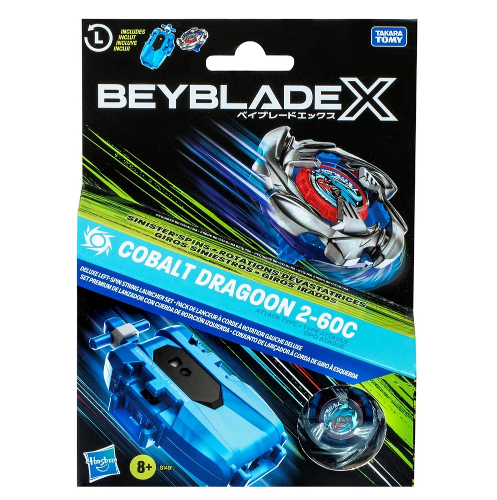 Beyblade X Cobalt Dragoon 2-60C Launcher Set 