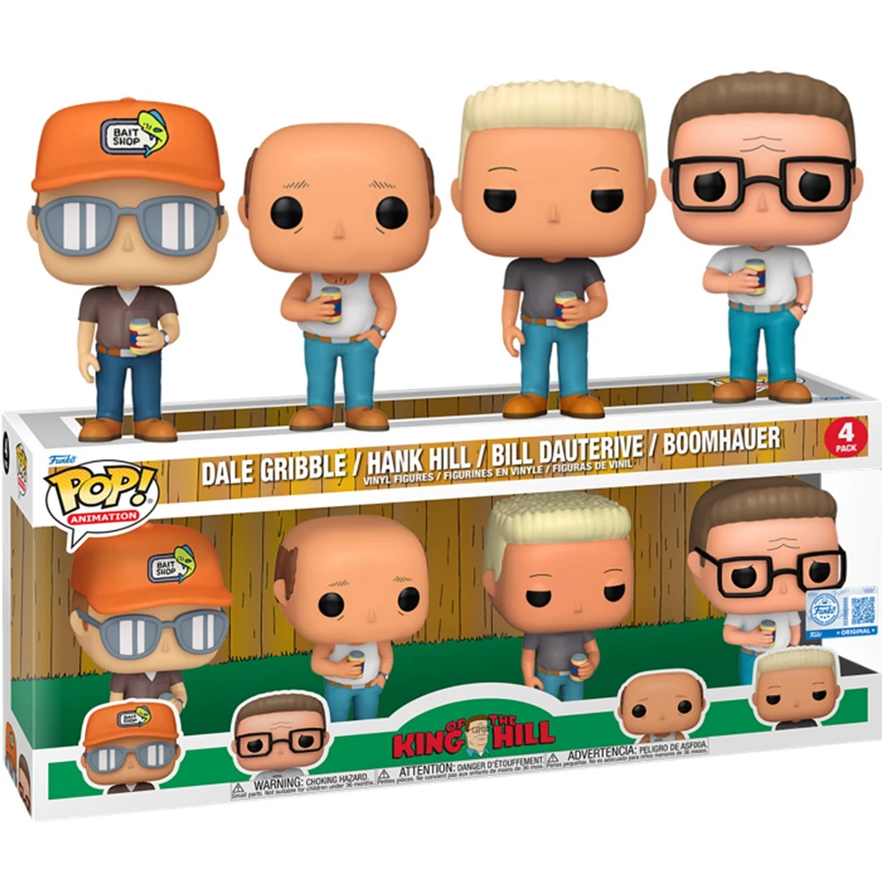 POP! King of the Hill  Dale, Hank, Bill, & Boomhauer 4-Pack 