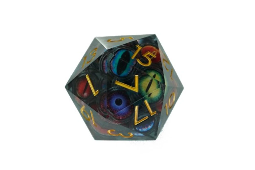 Biogenik Oversized D20 Die with Dragon Eye Liquid Core (50mm)