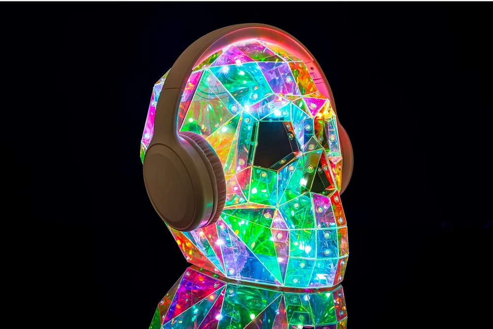 Biogenik LED Skull Headset Stand 