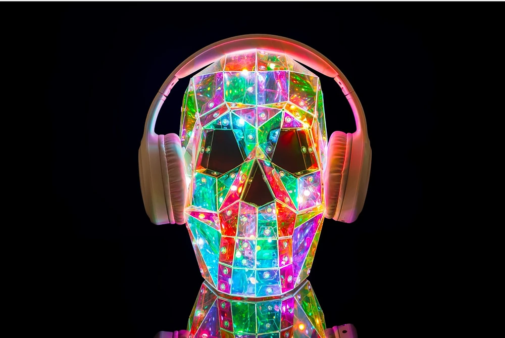 Biogenik LED Skull Headset Stand 