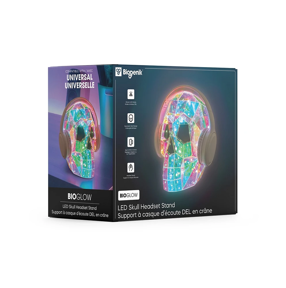 Biogenik LED Skull Headset Stand 