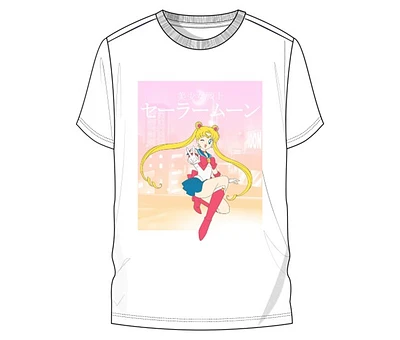 Sailor Moon Pink & White Tee