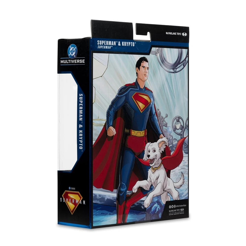 DC Multiverse Superman and Krypto (Superman Movie) 7in Action Figure (Deluxe Theatrical Edition) 