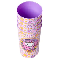 Hello Kitty Flower Badge Cup Set, 4pc 