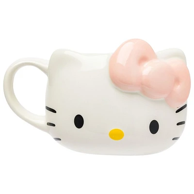 Tasse Hello Kitty avec nœud pêche 