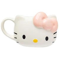 Tasse Hello Kitty avec nœud pêche 