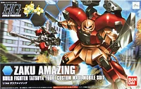 Bandai Hg Build Fighters 002 Zaku Amazing 1/144 Scale Model Kit 