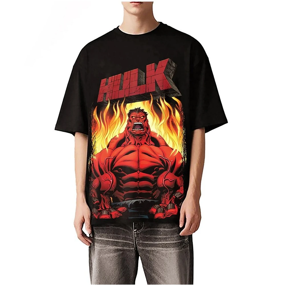 T-shirt Hulk rouge