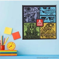 Décoration murale sur toile de 12 pouces avec collage de jeux rétro Atari 