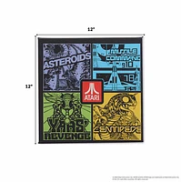 Décoration murale sur toile de 12 pouces avec collage de jeux rétro Atari 