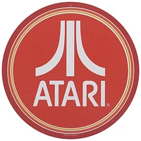 Panneau rond en métal avec logo Atari Red de 11 pouces 